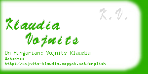 klaudia vojnits business card